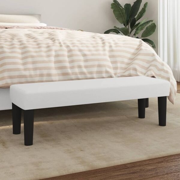 vidaXL Bänk vit 100x30x30 cm konstläder Vit