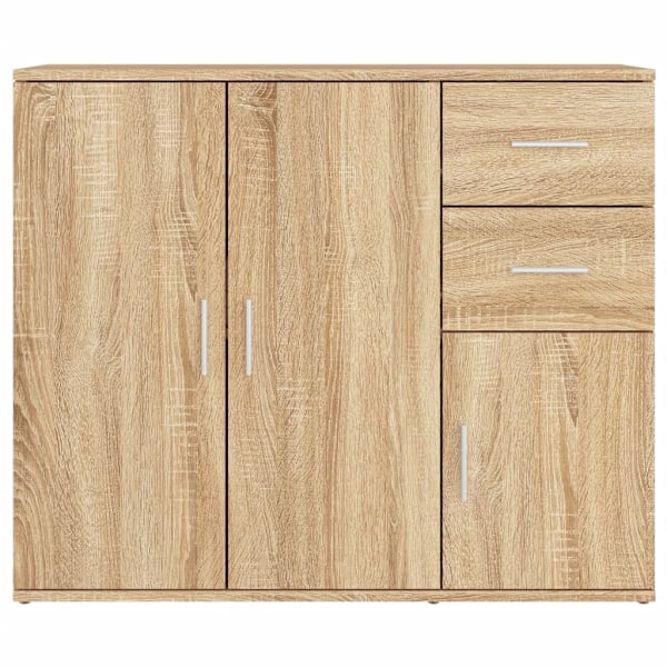 vidaXL Skänk sonoma-ek 91x29,5x75 cm konstruerat trä Brun