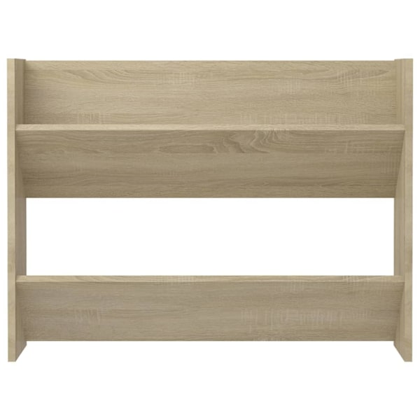 vidaXL Väggmonterat sonoma-ek 80x18x60 cm konstruerat trä Brun