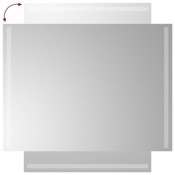 vidaXL Badrumsspegel LED 60x80 cm Transparent