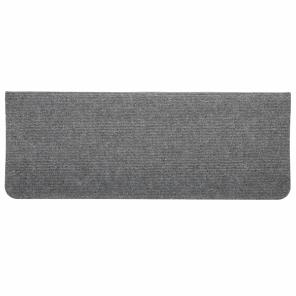 vidaXL Trappstegsmattor självhäftande 15 st 65x24,5x3,5 cm grå grå