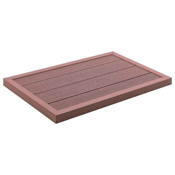 vidaXL Golv till utedusch brun 101x63x5,5 cm WPC Brun