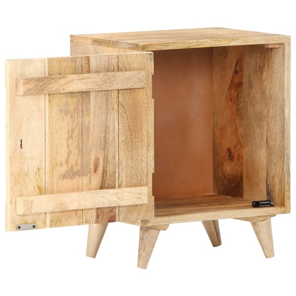 vidaXL Snidat sängbord 40x30x50 cm massivt mangoträ Brun