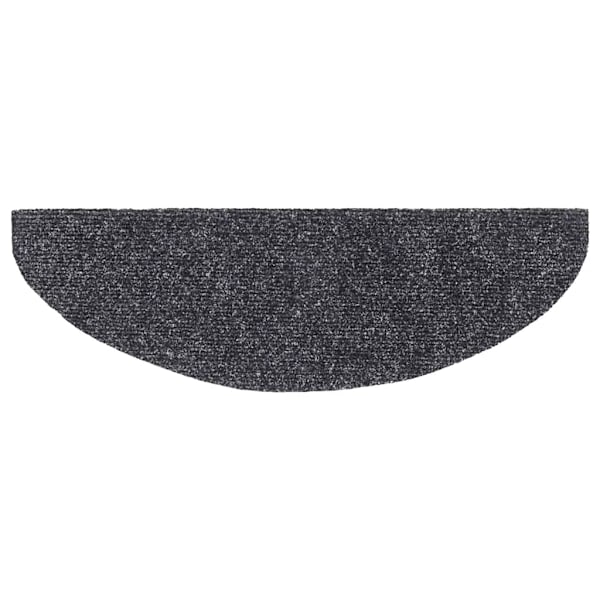 vidaXL Trappstegsmattor självhäftande 5 st mörkgrå 65x21x4 cm brodyr grå
