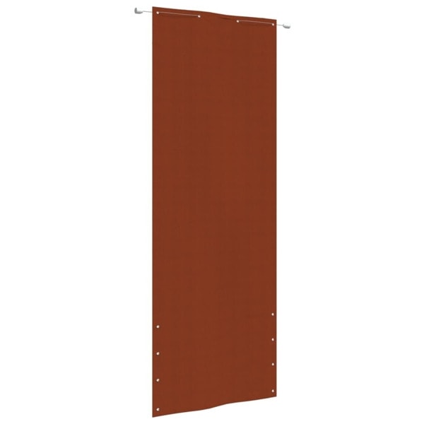 vidaXL Balkongskärm terrakotta 80x240 cm oxfordtyg Brun