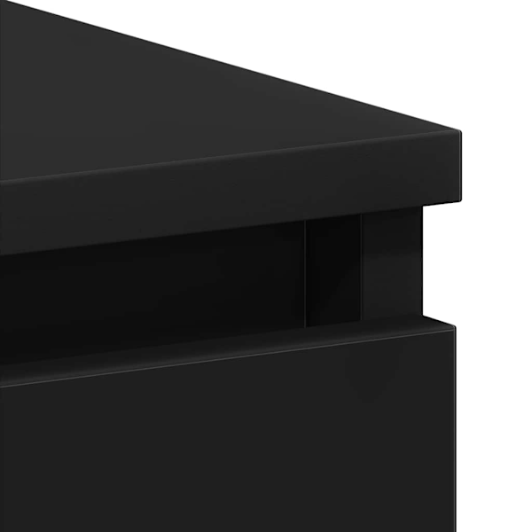 vidaXL Skrivbord svart 90x45x76 cm konstruerat trä Svart