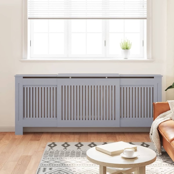 vidaXL Elementskydd MDF grå 205 cm grå