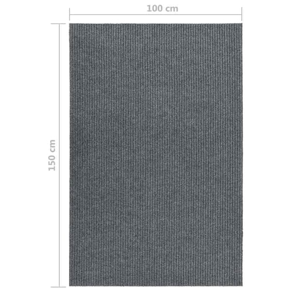 vidaXL Gångmatta 100x150 cm grå grå