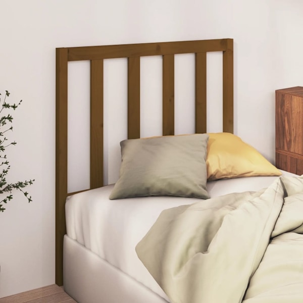vidaXL Sänggavel honungsbrun 96x4x100 cm massiv furu Brun