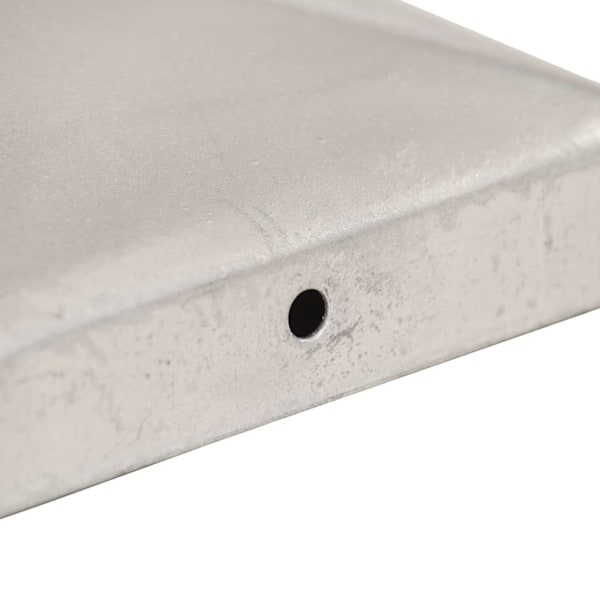 vidaXL Stolphattar pyramid 6 st galvaniserad metall 71x71 mm Silver