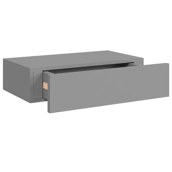 vidaXL Väggmonterade lådor grå 2 st 40x23,5x10 cm MDF grå