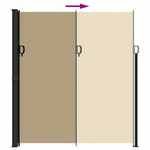 vidaXL Indragbar sidomarkis beige 220x300 cm Beige