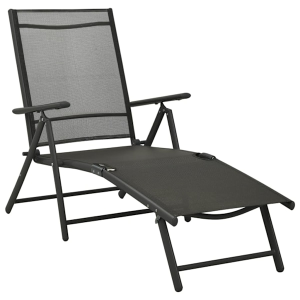 vidaXL Loungegrupp för trädgården 3 delar textilen & aluminium svart Svart
