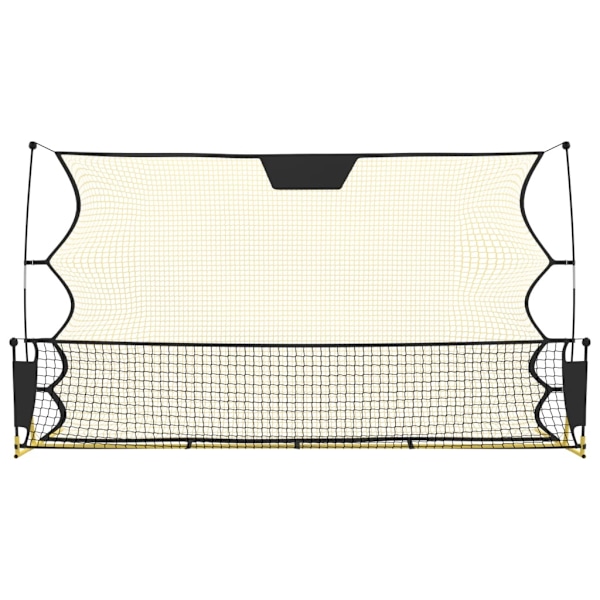 vidaXL Fotbollsnät med rebounder svart och gul 183x85x120 cm polyester Gul