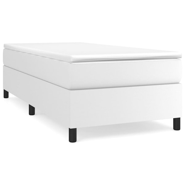 vidaXL Ramsäng med madrass vit 100x200 cm konstläder Vit