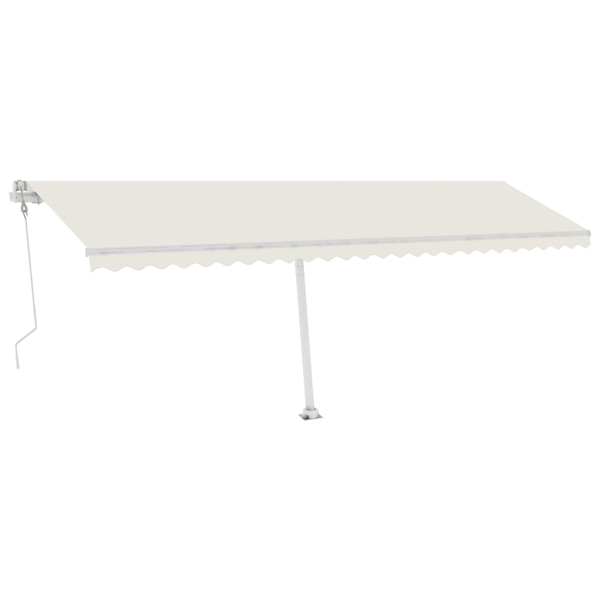 vidaXL Automatisk markis med vindsensor & LED 600x300 cm gräddvit Creme