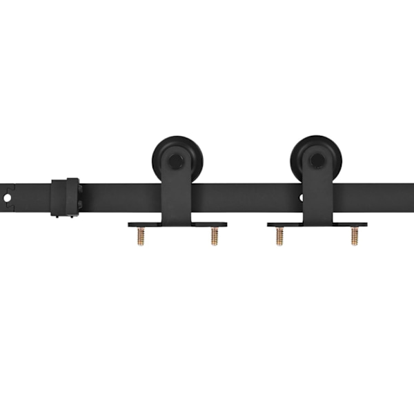 vidaXL Skjutdörr med beslag 100x210 cm massiv furu Brun