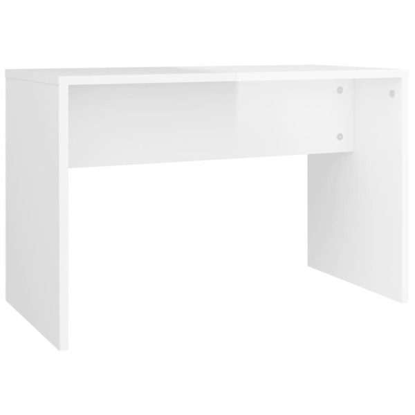 vidaXL Sminkbord set vit högglans 96x40x142 cm Vit