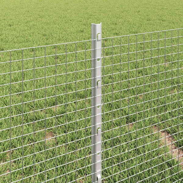 vidaXL Utomhus Svetsat Stängsel med Stolpar 100 x 0,4 m Silver Mesh Silver