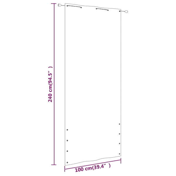 vidaXL Balkongskärm blå 100x240 cm oxfordtyg Blå