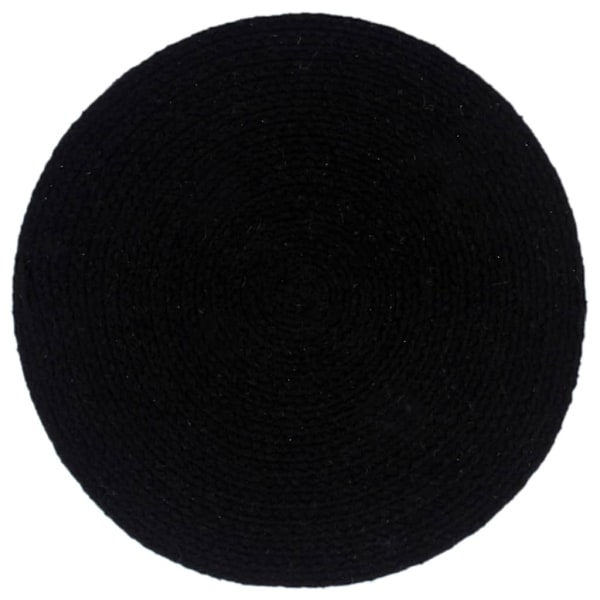 vidaXL Bordstabletter 6 st svart 38 cm rund bomull Svart