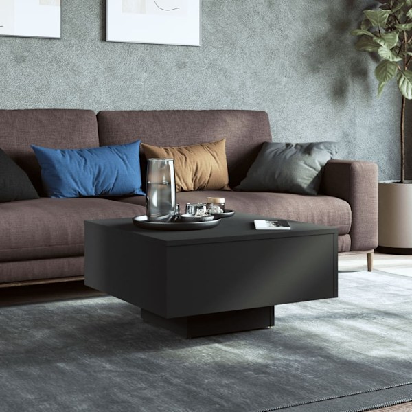 vidaXL Soffbord svart 60x60x31,5 cm konstruerat trä Svart