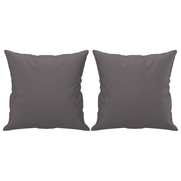vidaXL 2-sits soffa med prydnadskuddar grå 120 cm konstläder Grå