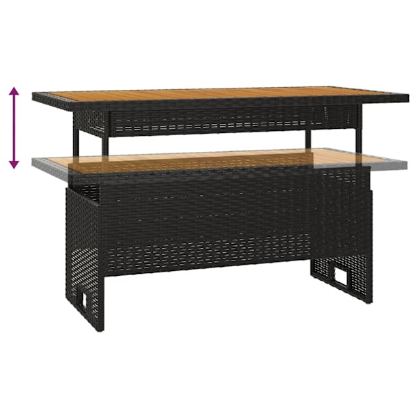 vidaXL Loungegrupp med dynor 2 delar svart konstrotting Svart