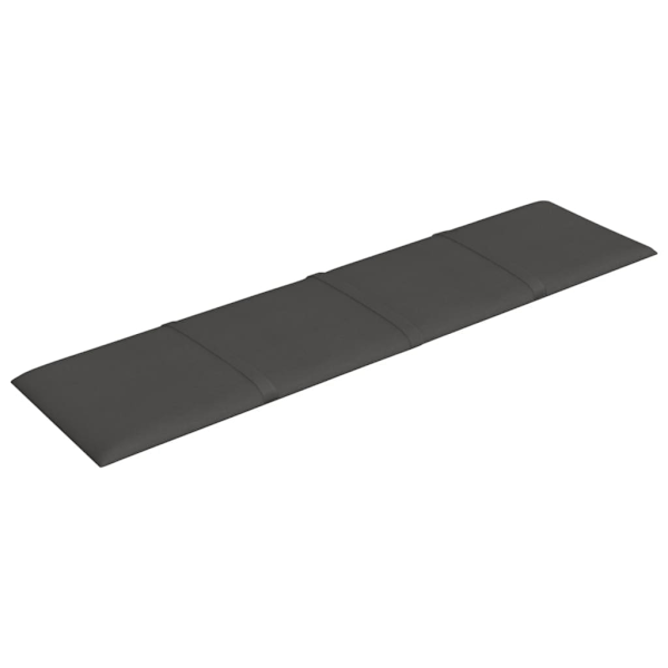 vidaXL Väggpaneler 12 st mörkgrå 60x15 cm tyg 1,08 m² Grå