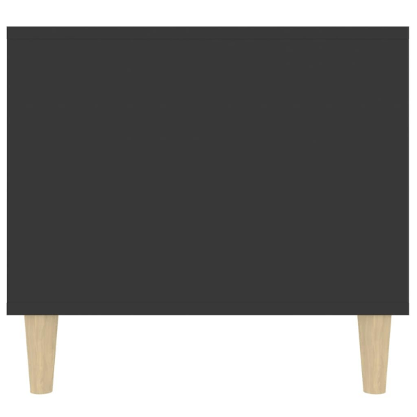 vidaXL Soffbord svart 90x49x45 cm konstruerat trä Svart