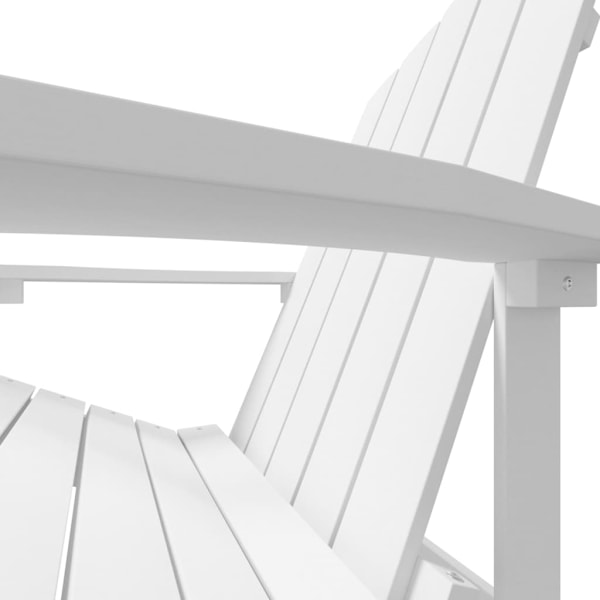 vidaXL Adirondackstol HDPE vit Vit