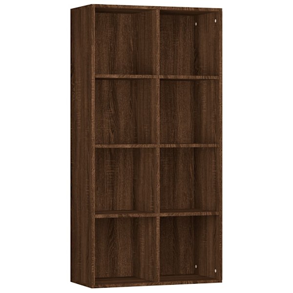 vidaXL Bokhylla/skänk rökfärgad Brun ek 66x30x130 cm konstruerat trä Brun