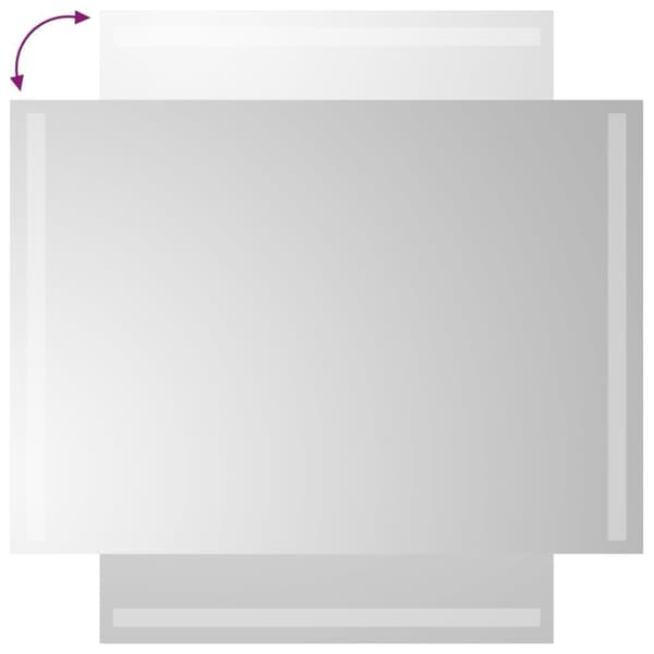vidaXL Badrumsspegel LED 50x70 cm Transparent