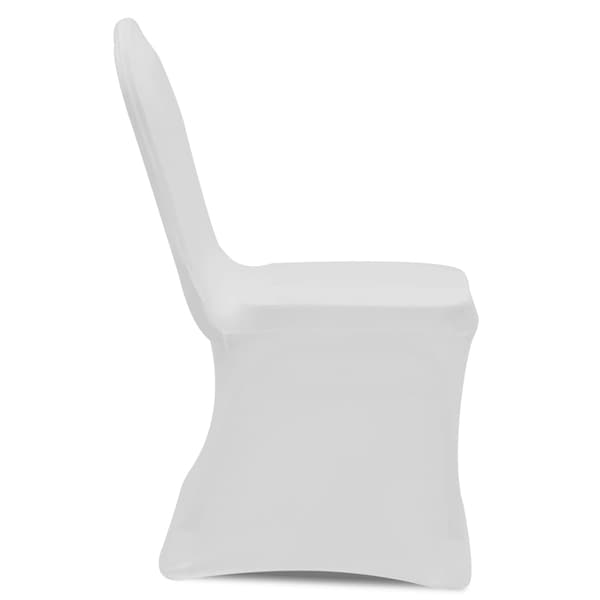 vidaXL Stolsöverdrag stretch 12 st vit Vit