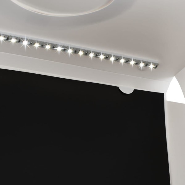 vidaXL Hopfällbart ljustält med LED-lampa 40x34x37 cm plast vit Vit