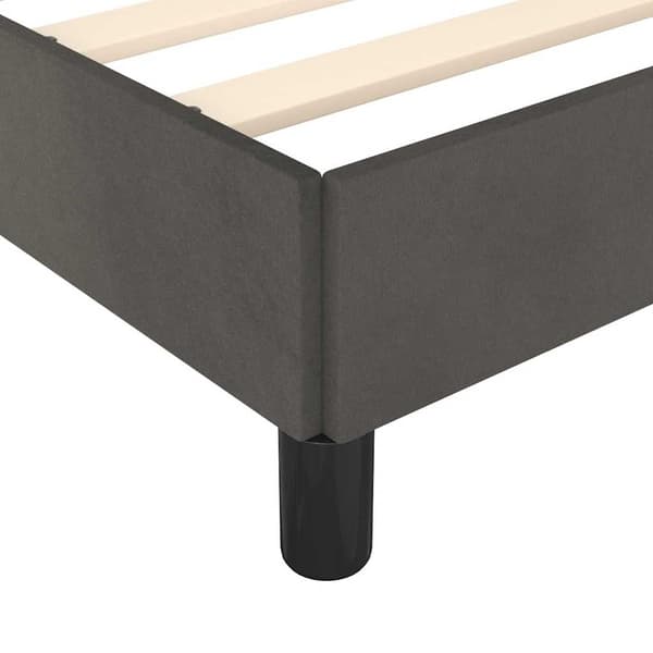 vidaXL Sängram utan madrass mörkgrå 90x190 cm sammet Grå
