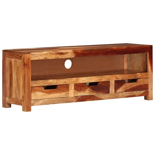 vidaXL Tv-bänk 110x30x40 cm massiv akacia Brun