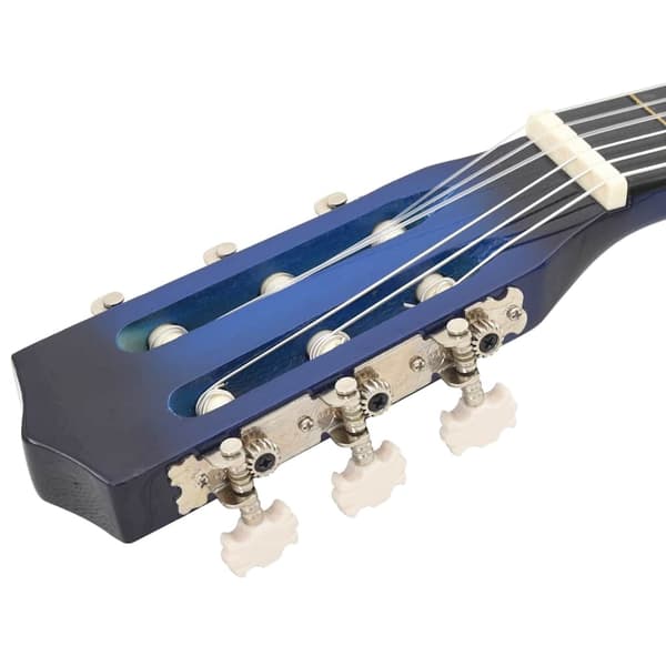 vidaXL Klassisk gitarr för nybörjare 8 delar blå 1/2 34" Blå