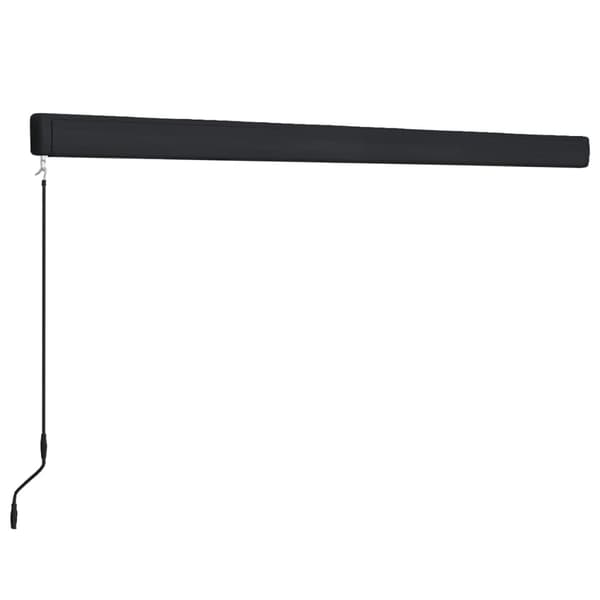 vidaXL Markis manuell 350x250 cm blå och vit Blå