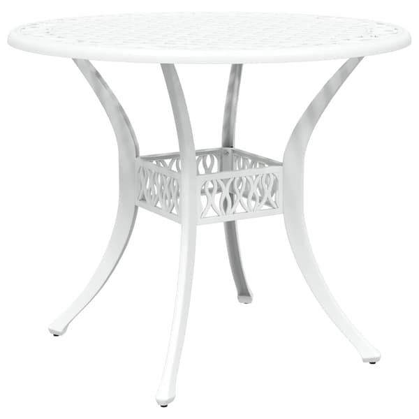 vidaXL Trädgårdsmöbelset 7 pcs Vit Aluminium Vit