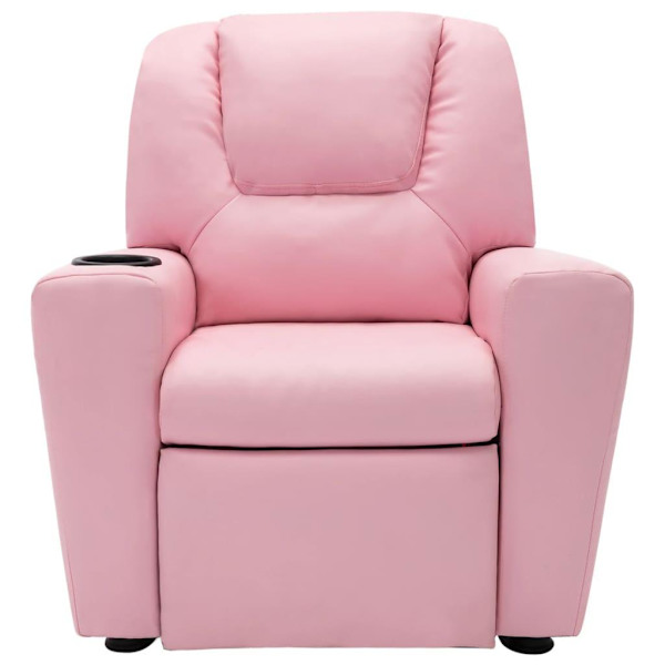 vidaXL Reclinerfåtölj för barn konstläder rosa Rosa