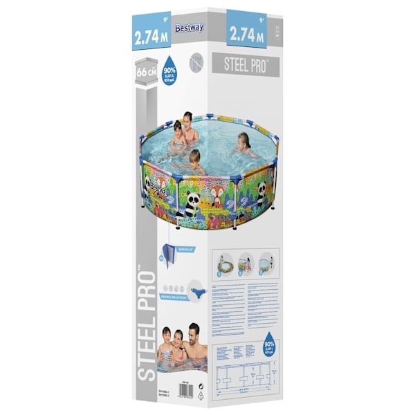 Bestway Poolset Steel Pro MAX 274x66 cm Flerfärgsdesign