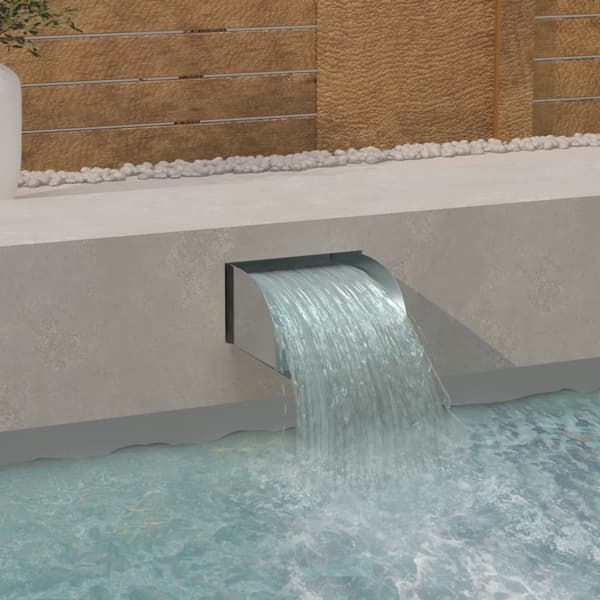 vidaXL Vattenfall med LED 30x34x14 cm rostfritt stål 304 Silver