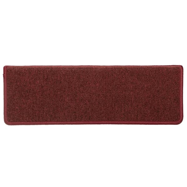 vidaXL Trappmattor 15 st 65x21x4 cm bordeaux rektangulär kant Röd