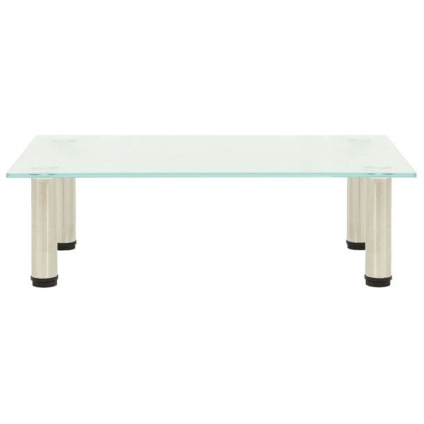 vidaXL TV-bänk frostad 60x35x17 cm härdat glas Transparent
