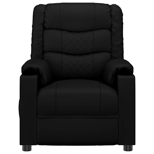 vidaXL Reclinerfåtölj svart konstläder Svart