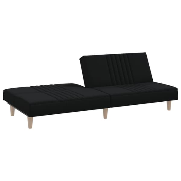 vidaXL Bäddsoffa svart tyg Svart