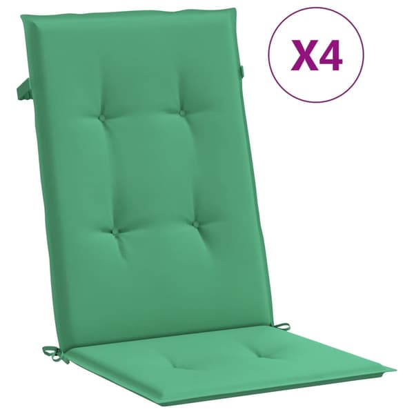 vidaXL Fällbara fåtöljer med dynor, 4 st, massivt trä, teak Brun