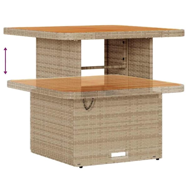 vidaXL Trädgårdsoffset med kudde 8 pcs Beige konstrotting Beige