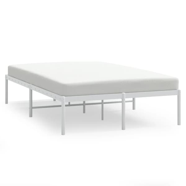 vidaXL Sängram metall vit 120x190 cm Vit
